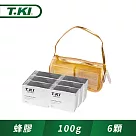 【T.KI】手工蜂膠美顏皂100gX6入組(隨機贈 金/粉 金蔥袋)