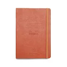 【Rhodia|Perpetual 365】A5_象牙色萬年曆點格_精裝軟皮束帶_甜橙色