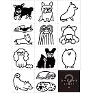 【HITOTOKI】HITOTOKI 大張貼紙 狗 LSS004