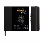 【Rhodiatouch|Carb’onbook】碳黑畫冊 _精裝硬皮側掀式束帶_空白_120g_A5_黑皮