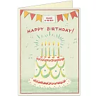 美國 Cavallini & Co. Greeting Cards 卡片/生日卡 _生日蛋糕(藍色)