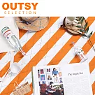 【OUTSY】135x180 特厚鋪棉防撥水經典條紋款野餐墊/帳篷地墊 西西里暖陽