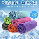 極凍涼感冰涼巾 冰巾 運動涼感毛巾 (2入組/80x30cm) 淺藍2入