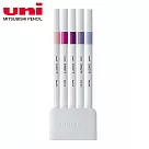 UNI EMOTT 耐水性色筆 5色組 No.7 FLORAL COLOR