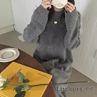 【Lockers 木櫃】長款針織連衣過膝毛衣裙─3色 L11010266 FREE 灰色