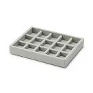 【MUJI 無印良品】灰絨內盒.可堆疊/格狀隔間