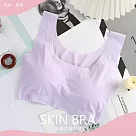 【KISSDIAMOND】日系裸感無痕涼感無鋼圈內衣(KDW─3030) 2XL 紫色