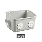 【Cap】多功能可壁掛瀝水收納籃 灰白色
