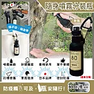 日本SLOWER─戶外防疫密封防漏噴霧隨身分裝瓶50ml空瓶(矽膠護套附扣環) 米色
