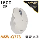 INTOPIC 廣鼎 2.4GHz飛碟無線靜音滑鼠(MSW─Q773) 米色