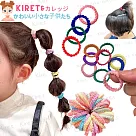 韓系 兒童髮圈髮量少─甜美俏皮糖果色裙邊波浪髮圈 親子髮飾橡皮筋 超值50入 Kiret