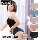 蒂巴蕾 Nude無痕冰絲植物系桑蠶絲抗菌女內褲(中腰包覆式) 10D─XL XL 藕膚色