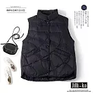 【Jilli~ko】輕薄款壓紋造型短款立領開扣馬甲背心外套 J11105 FREE 黑色