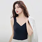 【KISSDIAMOND】保暖玻尿酸BRA美膚上衣(KDT─21304) L 黑色