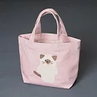 【日本friendshill】萬用純棉手提托特包 ‧ 貓咪(紫)