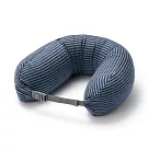 【MUJI 無印良品】微粒貼身靠枕/雜深藍×灰