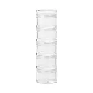 【MUJI 無印良品】壓克力分裝盒5層.直徑3.5×12.1cm