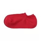【MUJI 無印良品】女棉混淺口直角襪23─25cm 紅色