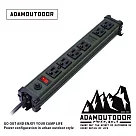 ADAMOUTDOOR 旗艦店|直式金屬6座延長線2M 軍用綠