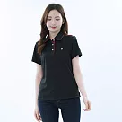 【遊遍天下】 女款顯瘦抗UV吸濕排汗機能POLO衫 (M─5L大尺碼) (GS1049) XL 黑色