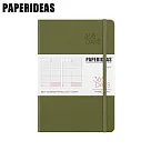 PAPERIDEAS A5子彈筆記本 365DAY自填日計劃 綁帶基礎款 與成功有約的子彈筆記術? 森林綠