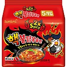 【韓國三養】火辣雞肉風味鐵板炒麵─2倍辣風味(140g*5入)