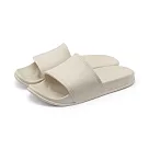 【MUJI 無印良品】足感舒適平底拖鞋 M 淺米