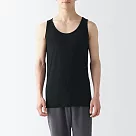 【MUJI 無印良品】男涼爽柔滑坦克背心 M 黑色