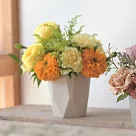 【日本Green House】簡約菱紋 竹製環保盆栽9cm ‧ 白