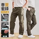 【KISSDIAMOND】防風防水衝鋒工裝褲(男長褲/女長褲/KDFP─B835) XL 軍綠