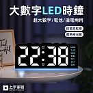 【上手家居】大數字led時鐘(電子時鐘/電子鐘/數字時鐘/電子鬧鐘/數位時鐘/桌鐘) 黑色極光藍
