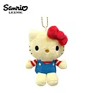 【日本正版授權】凱蒂貓 經典系列 玩偶吊飾 吊飾 娃娃/絨毛玩偶 Hello Kitty ─ 藍衣款