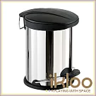 【ikloo】不鏽鋼腳踏垃圾桶─5L(台灣製造)