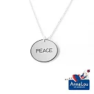 【Anna Lou OF LONDON】倫敦品牌 Inspirational Disc 優雅字墜銀項鍊~PEACE