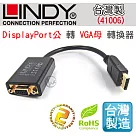 LINDY 林帝 台灣製 DisplayPort公 轉 VGA母 轉換器 (41006)