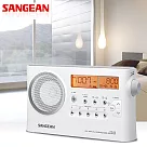 山進收音機SANGEAN─二波段數位式時鐘收音機(調頻/調幅)PR─D4