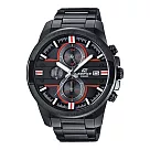 CASIO EDIFICE 競速未來三眼計時賽車腕錶─紅x黑