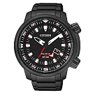 CITIZEN Eco─Drive 雙層霸氣日期顯示腕錶─黑
