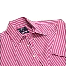 『摩達客』英國進口【Charles Tyrwhitt】高級紅白直紋短袖休閒襯衫A─L
