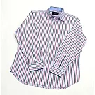 『摩達客』英國進口【Charles Tyrwhitt】高級紅綠條紋長袖休閒襯衫A─S