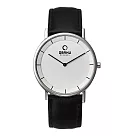 OBAKU 纖薄哲學二針時尚腕錶(銀白)