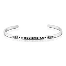 MANTRABAND 美國悄悄話手環 Dream Believe Achieve 夢想信仰實現 銀色