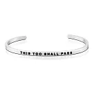MANTRABAND 美國悄悄話手環 This Too Shall Pass 順其自然 銀色