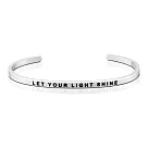 MANTRABAND 美國悄悄話手環 Let Your Light Shine 閃耀你的光芒 銀色