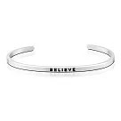 MANTRABAND 美國悄悄話手環 BELIEVE 心想事成 銀色
