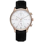 OBAKU 流轉光年雙時區皮帶錶─V196GUVWRB