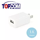 TOPCOM 單孔1A充電變壓器 ─ TC─E100白色