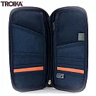 德國TROIKA防盜護照包TRV20/DB(深藍色)防感應卡夾設計款護照包防RFID錢包