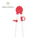 【MARCUS&MARCUS】動物樂園幼兒學習筷─獅子(紅)