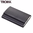 德國TROIKA防盜防RFID防NFC感應信用卡夾CCC05/BK(外/質感皮革;內/不鏽鋼硬盒設計;磁扣開關)